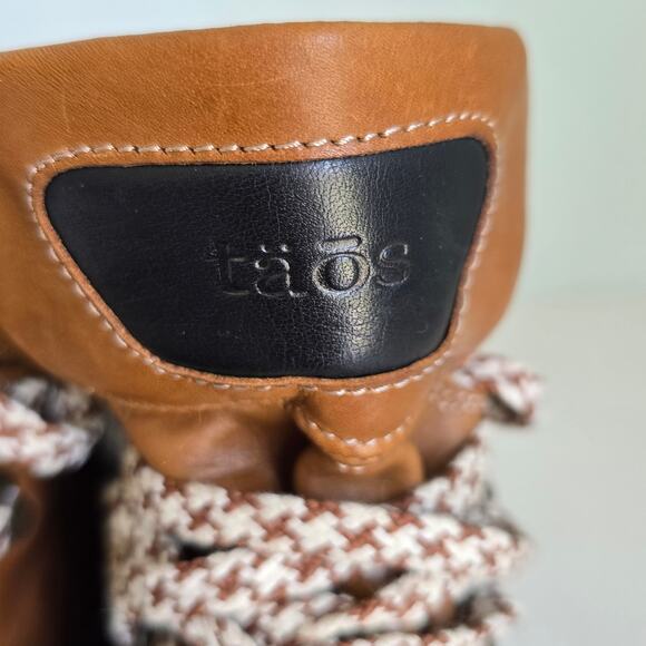 Taos Alpine Leather Boot Women's 7-7.5 Camel Lace Up Granola Girl Hiking Casual - Picture 8 of 14